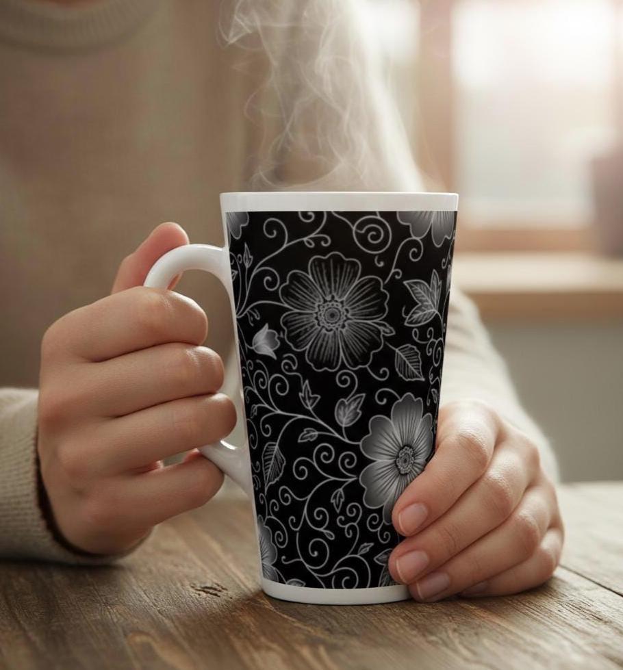 Latte 17oz Ceramic Mug - Coffee or Tea Cup, Extra Tall