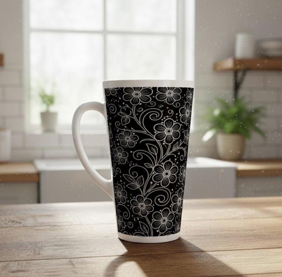 Latte 17oz Ceramic Mug - Coffee or Tea Cup, Extra Tall