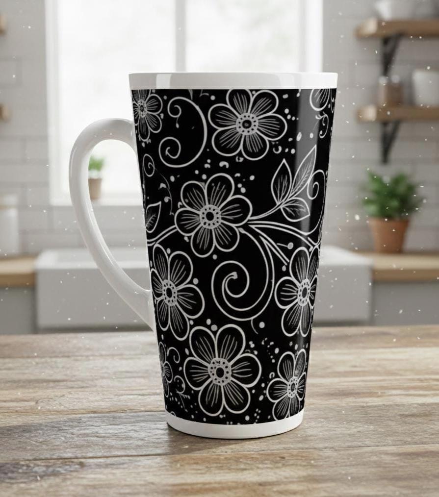Latte 17oz Ceramic Mug - Coffee or Tea Cup, Extra Tall
