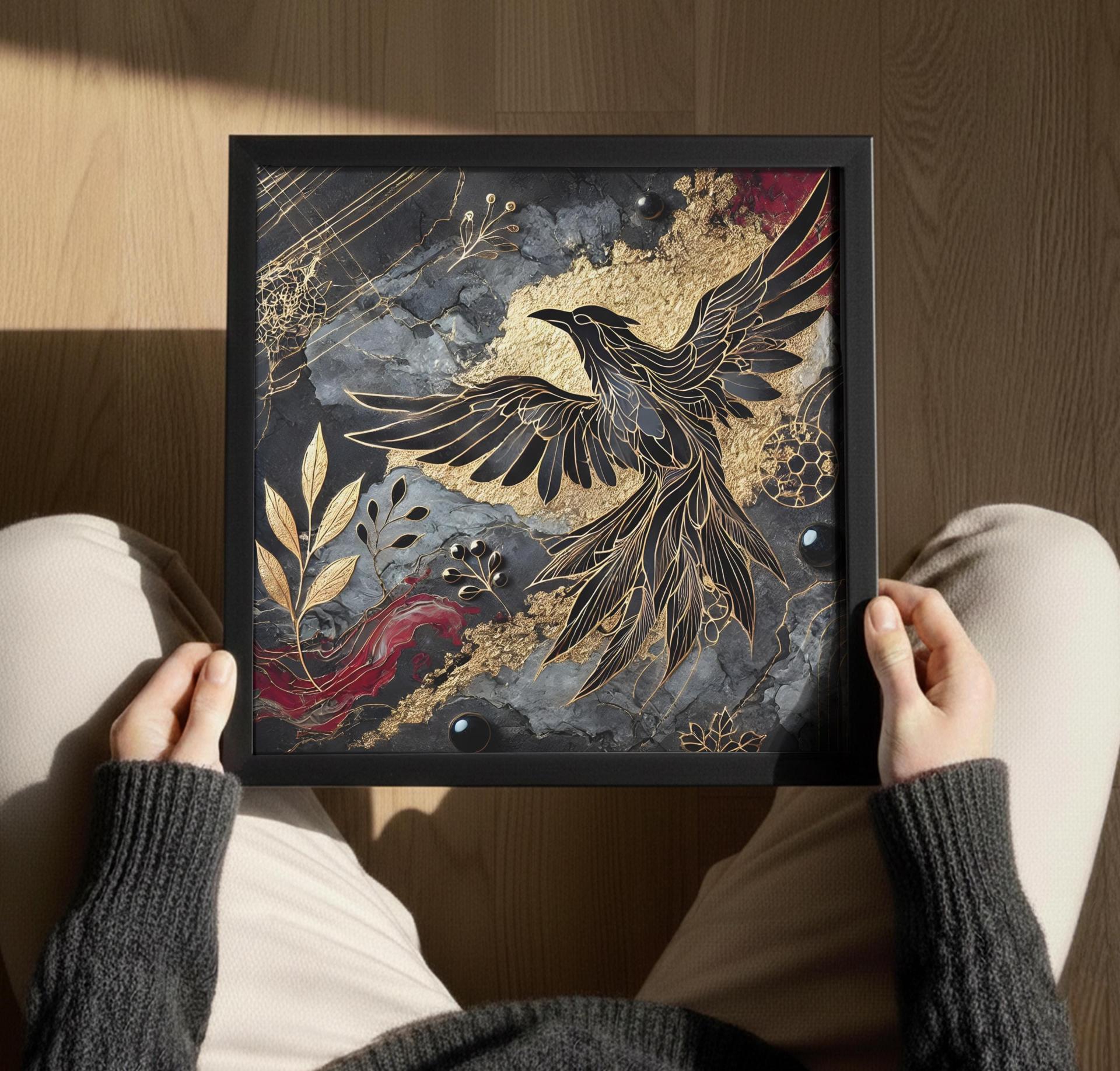 Raven Print - Framed or Unframed - Original Art - Print on Paper