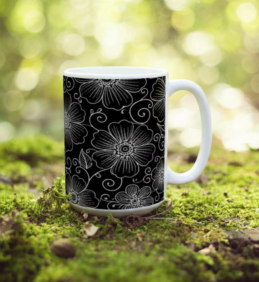 Floral Cups -  Large and Small Ceramic Mug