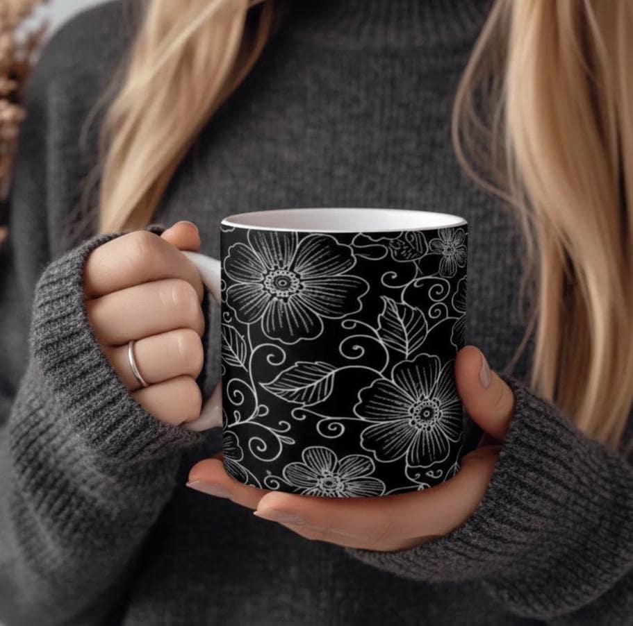 Floral Cups -  Large and Small Ceramic Mug