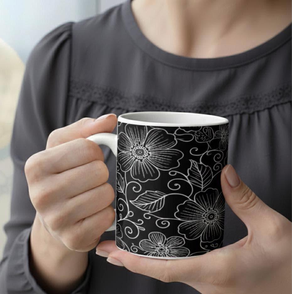 Floral Cups -  Large and Small Ceramic Mug
