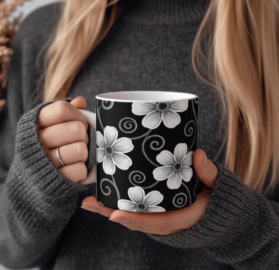Floral Cups -  Large and Small Ceramic Mug