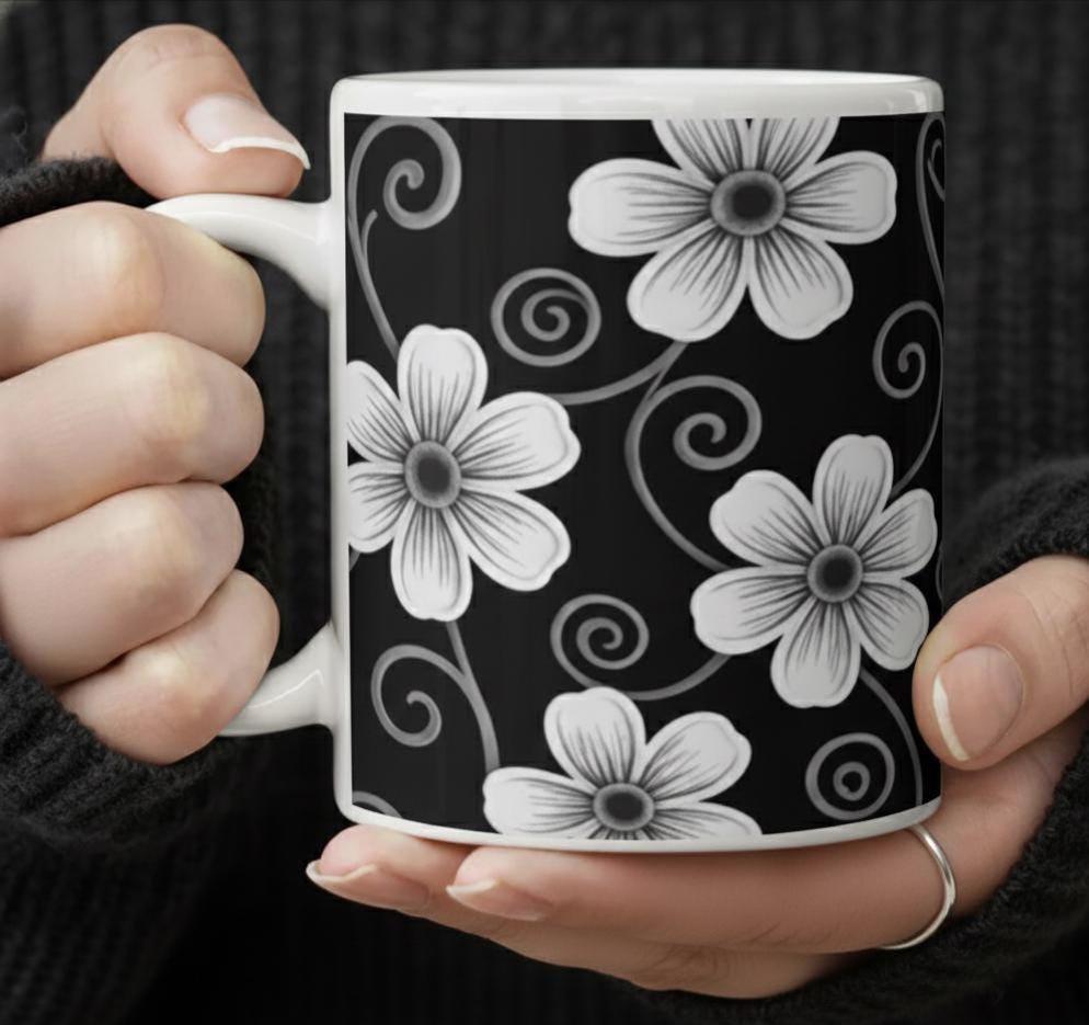 Floral Cups -  Large and Small Ceramic Mug