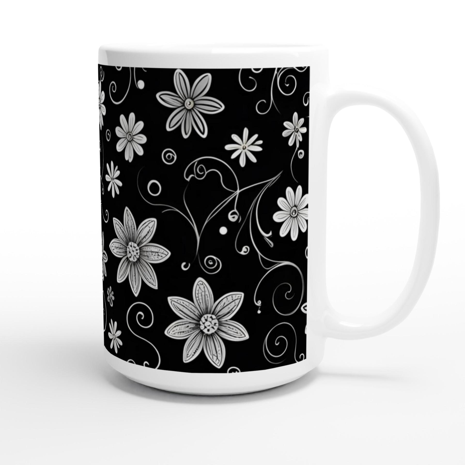Floral Cups -  Large and Small Ceramic Mugs