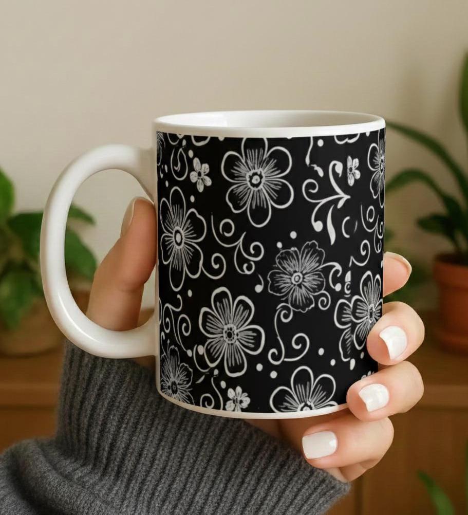 Floral Cups -  Large and Small Ceramic Mug