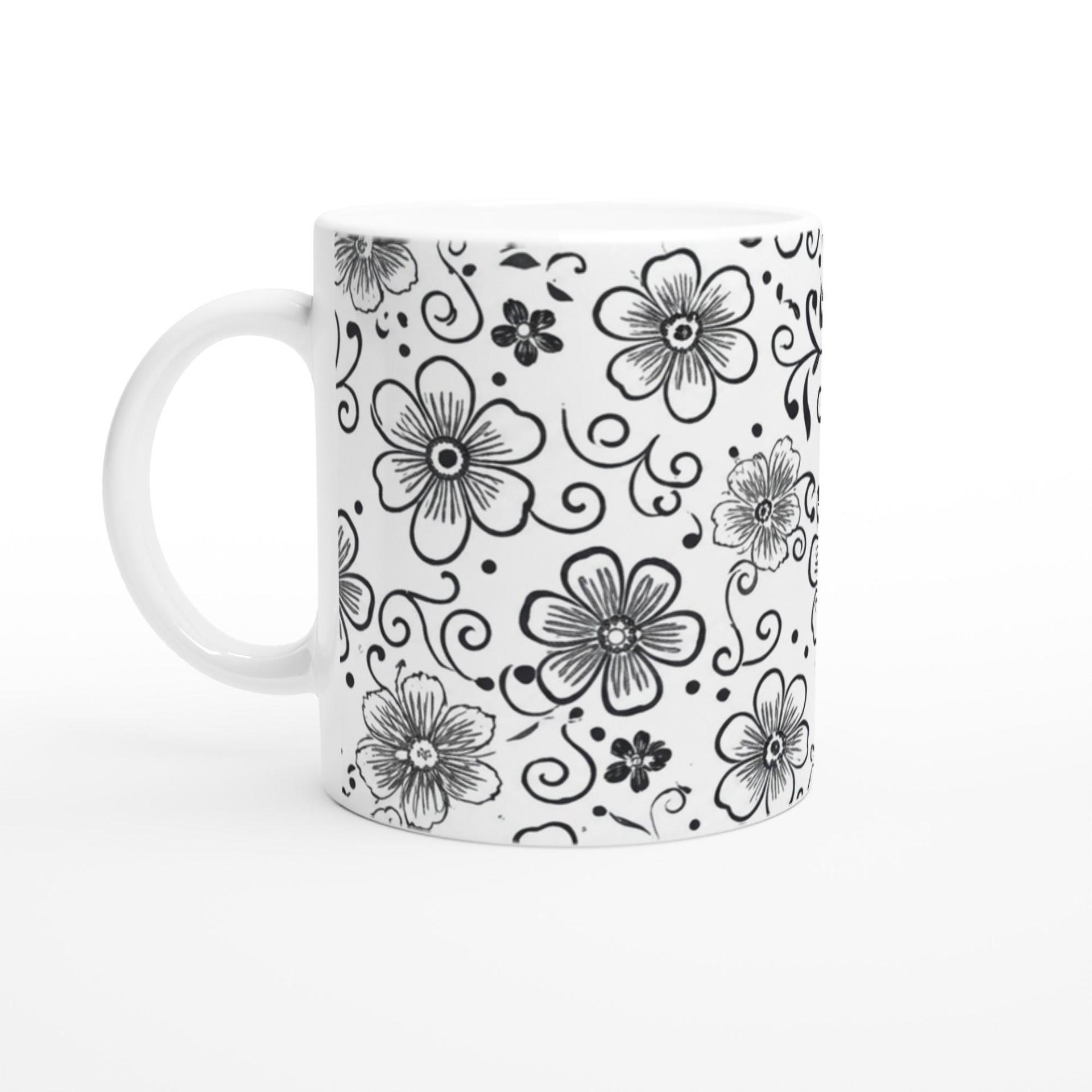 Floral Cups -  Large and Small Ceramic Mug