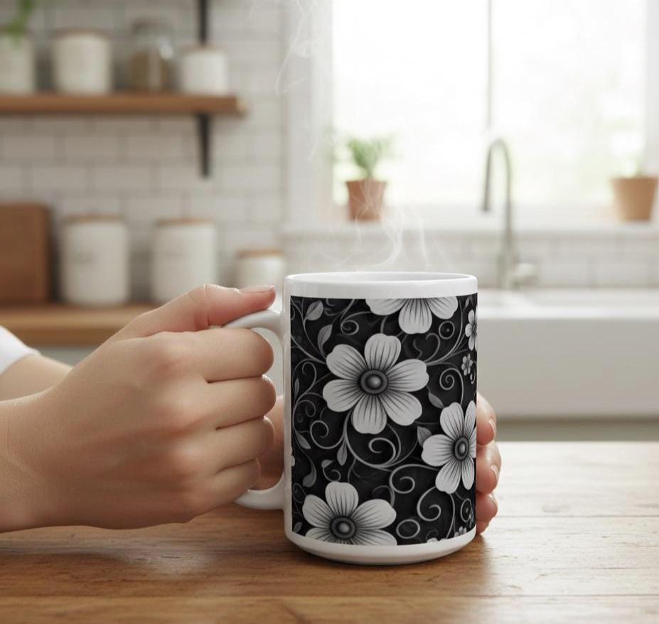 Floral Cups -  Large and Small Ceramic Mug