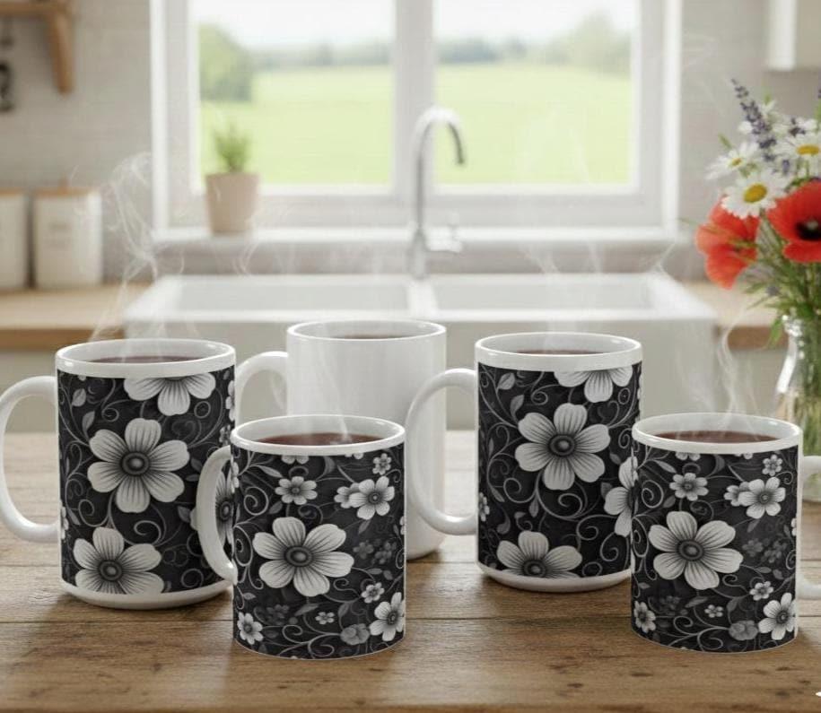 Floral Cups -  Large and Small Ceramic Mug