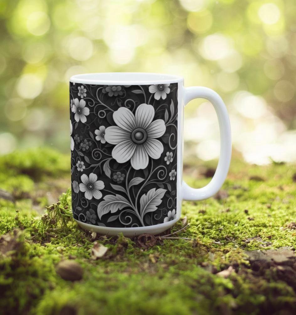 Floral Cups -  Large and Small Ceramic Mug