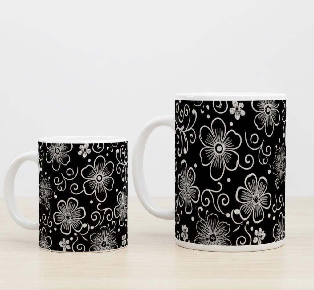 Floral Cups -  Large and Small Ceramic Mug