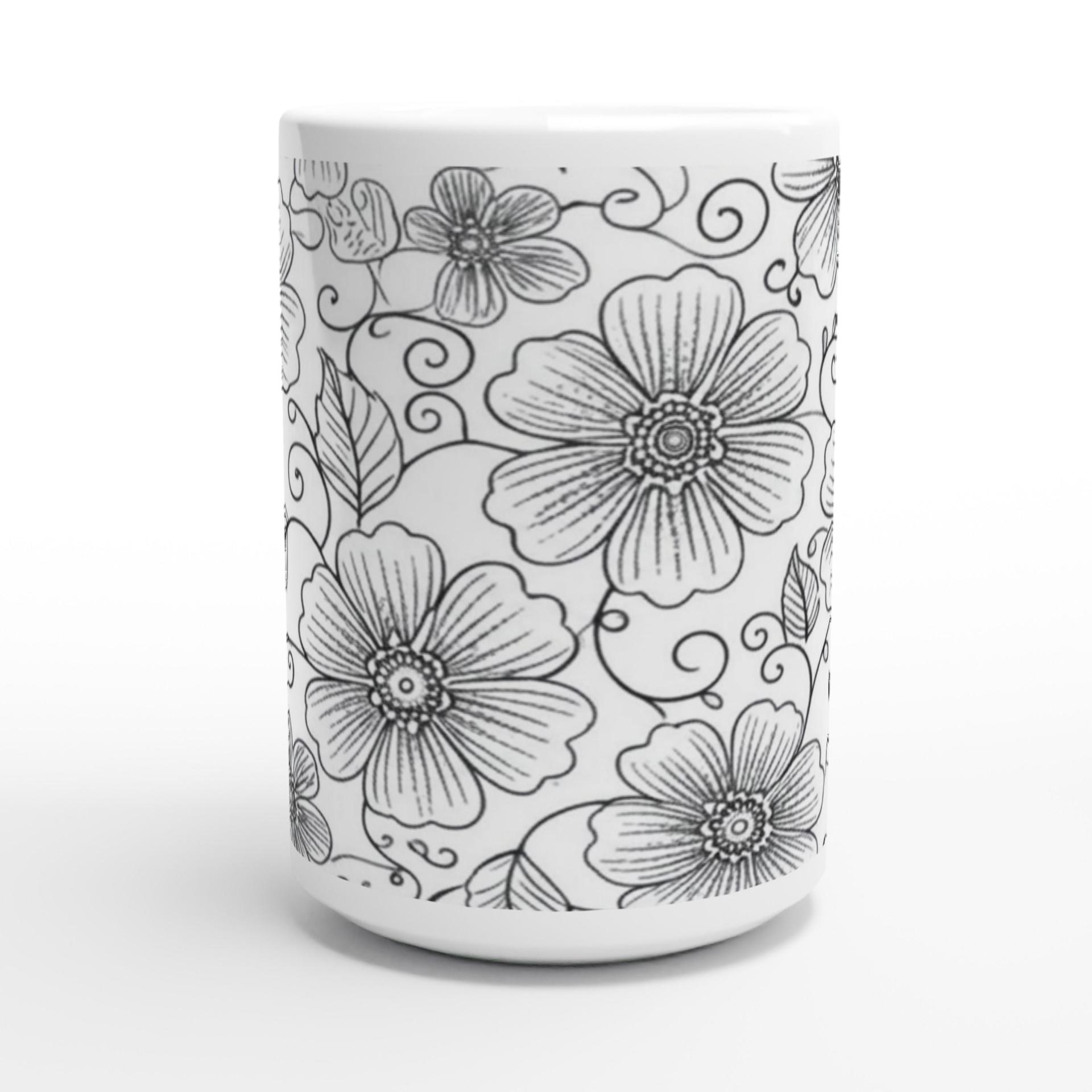 Floral Cups -  Large and Small Ceramic Mug