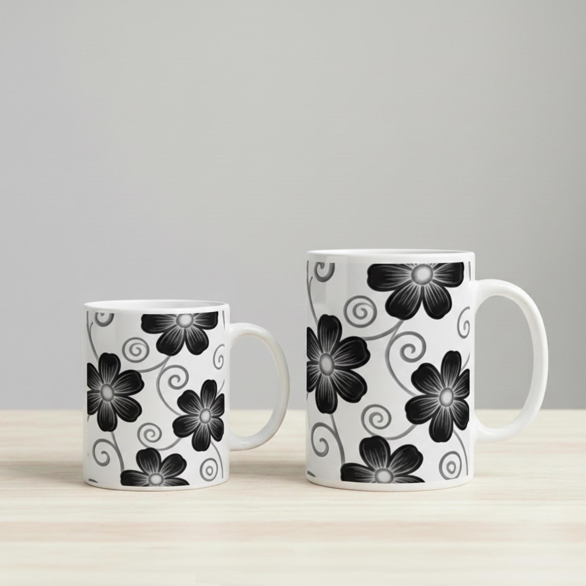 Floral Cups -  Large and Small Ceramic Mug