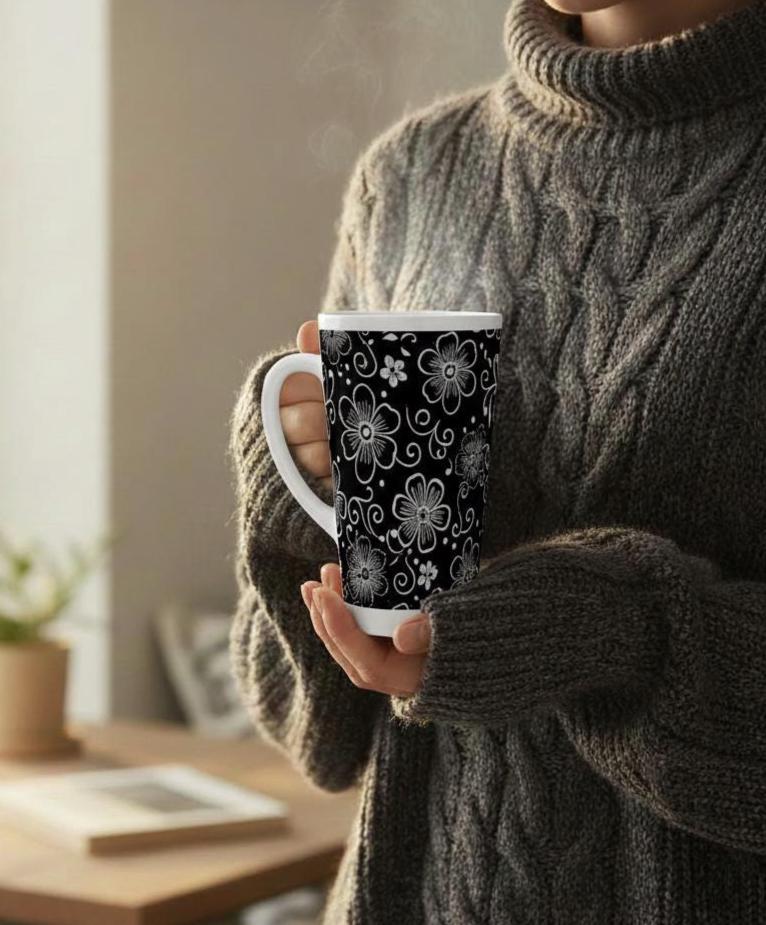 Latte 17oz Ceramic Mug - Coffee or Tea Cup, Extra Tall