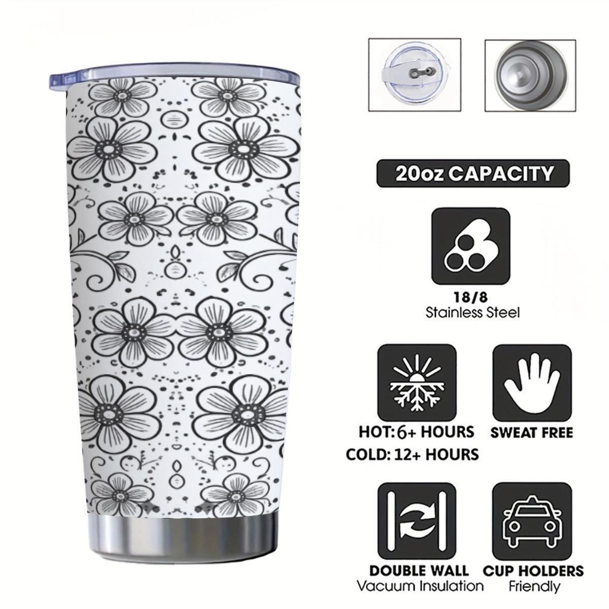 Travel Mug, Stainless Steel, 20 oz Insulated Cup