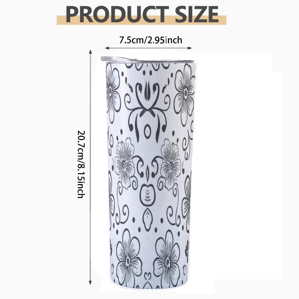 Skinny Tumbler, Large Stainless Steel Insulated Travel Mug