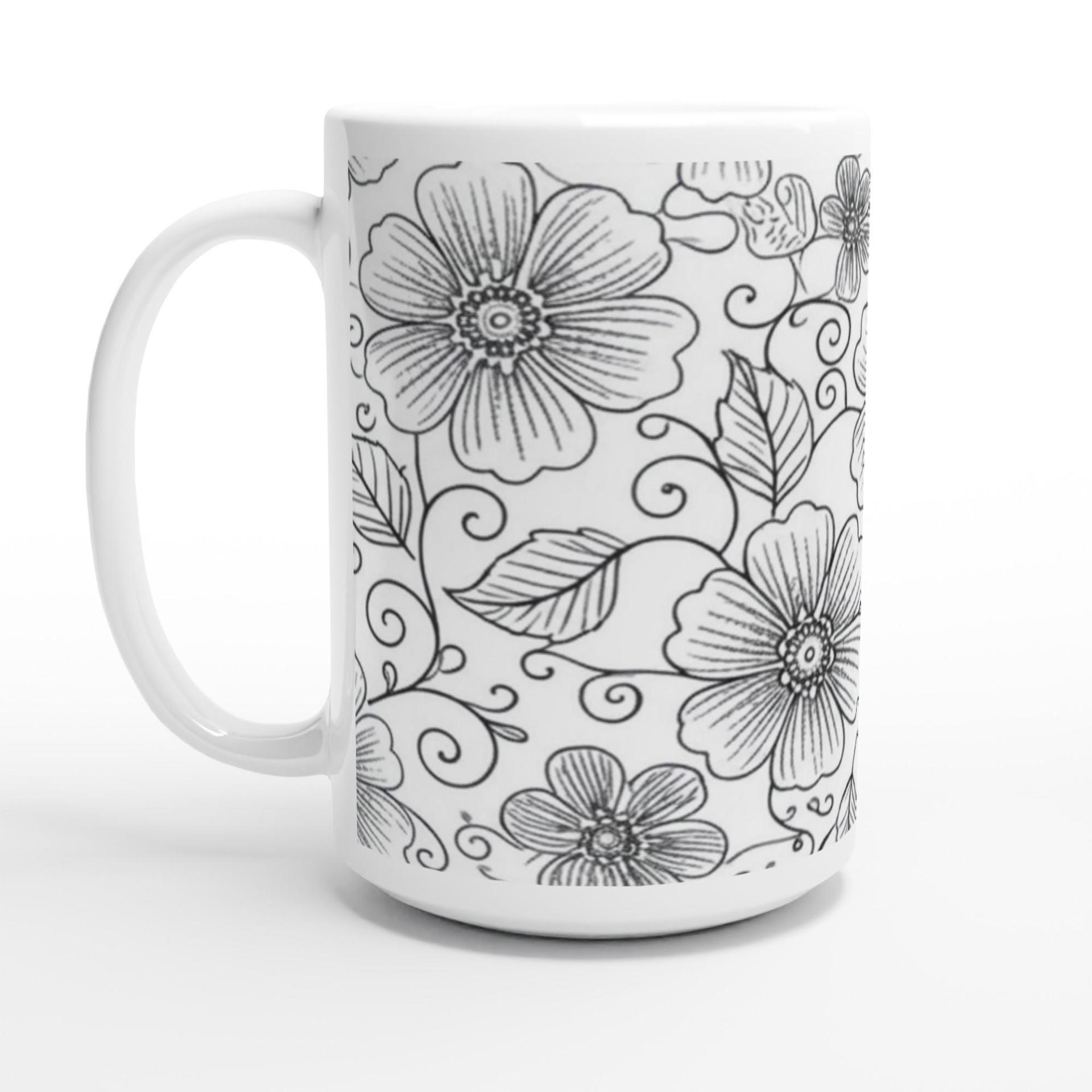 Floral Cups -  Large and Small Ceramic Mug