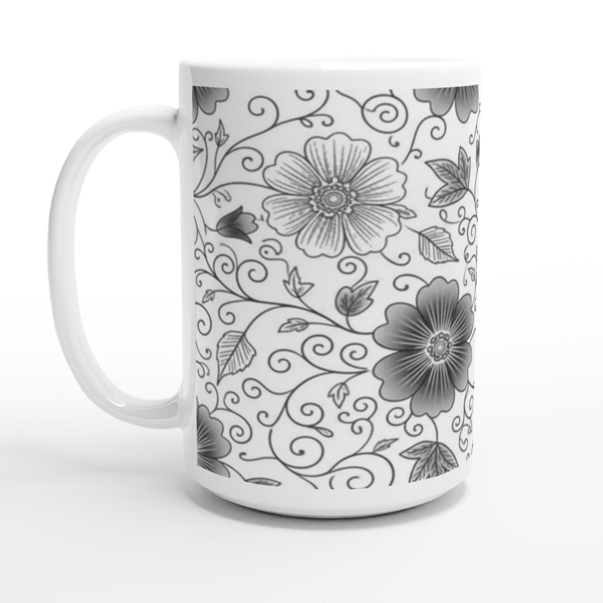 Floral Cups -  Large and Small Ceramic Mug