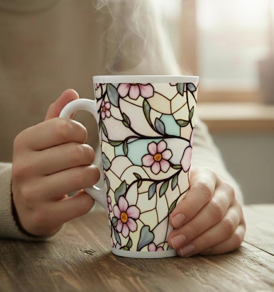 Latte 17oz Ceramic Mug - Coffee or Tea Cup, Extra Tall