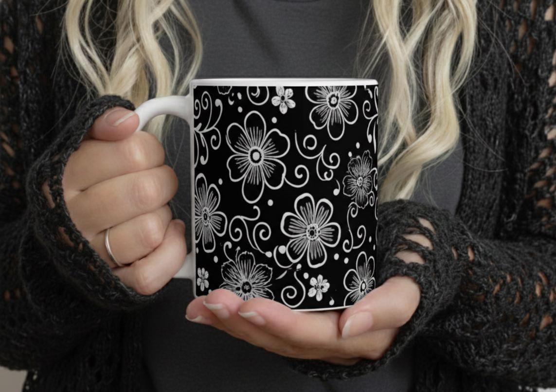 Floral Cups -  Large and Small Ceramic Mug