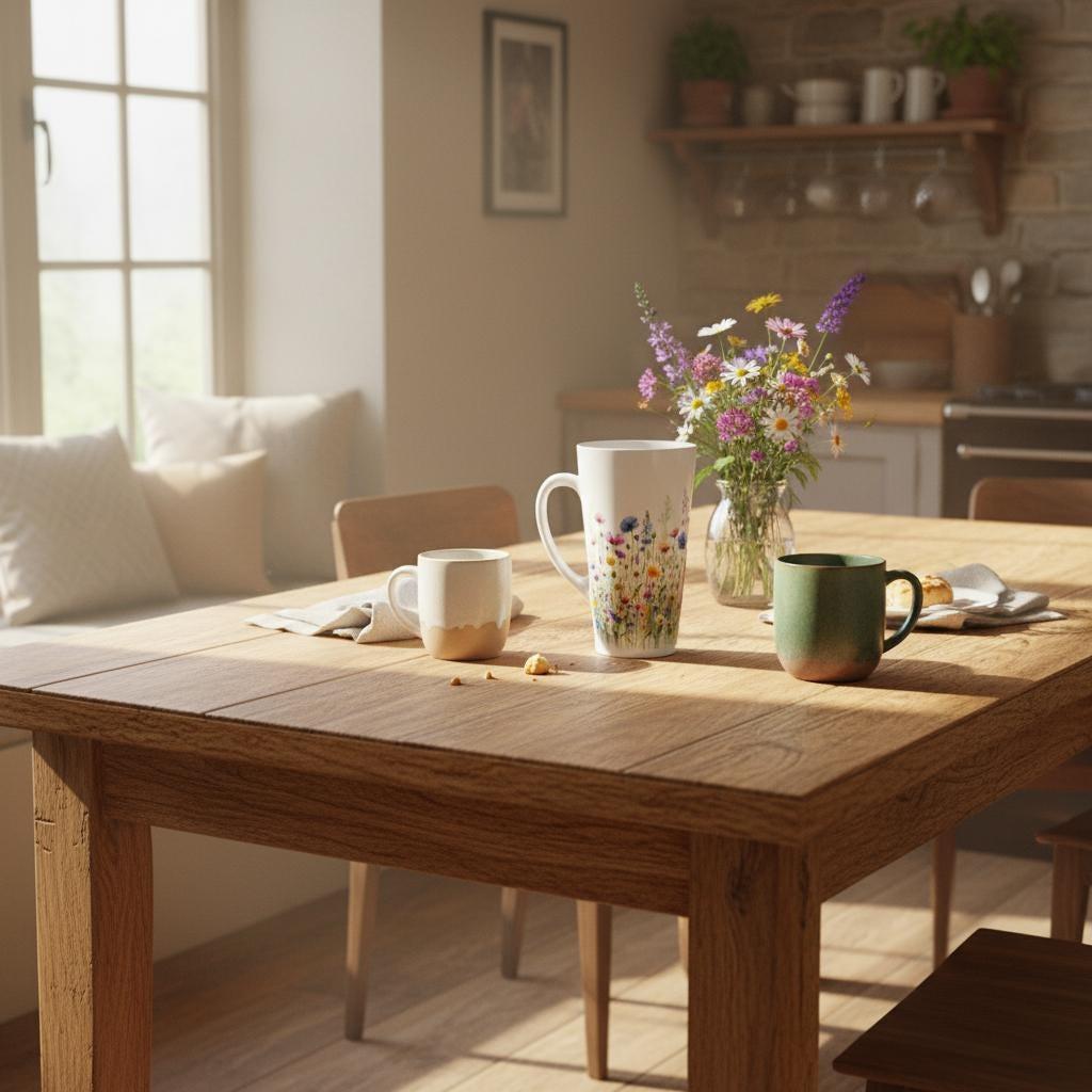 Latte 17oz Ceramic Mug - Coffee or Tea Cup, Extra Tall