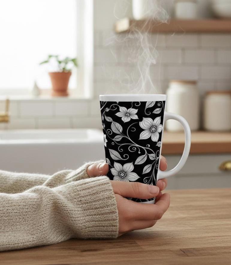 Latte 17oz Ceramic Mug - Coffee or Tea Cup, Extra Tall