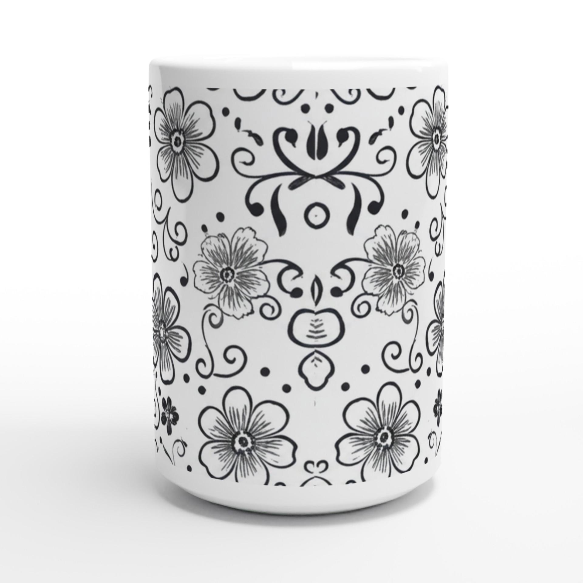 Floral Cups -  Large and Small Ceramic Mug