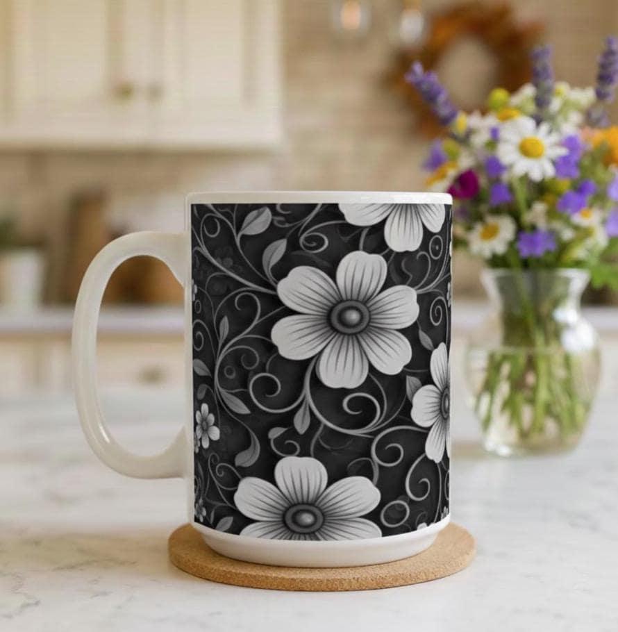 Floral Cups -  Large and Small Ceramic Mug