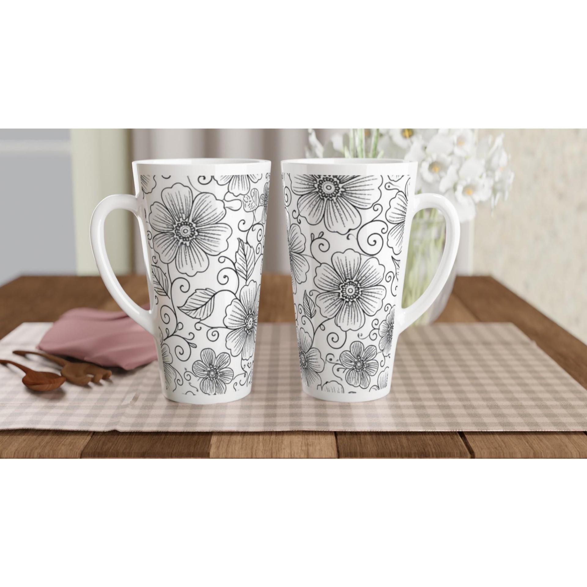 Latte 17oz Ceramic Mug - Coffee or Tea Cup, Extra Tall