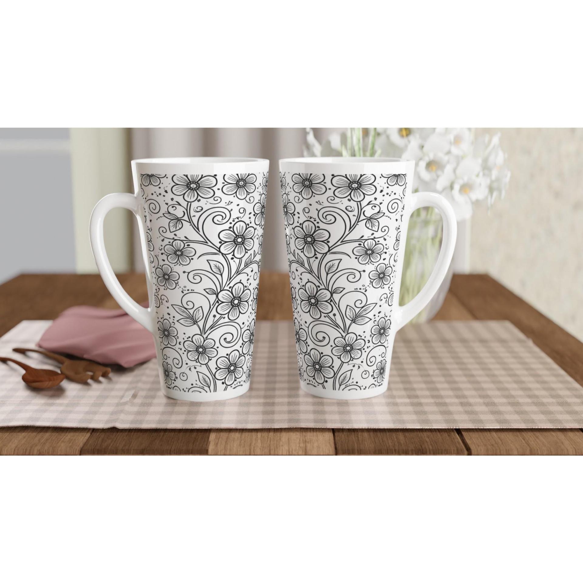 Latte 17oz Ceramic Mug - Coffee or Tea Cup, Extra Tall
