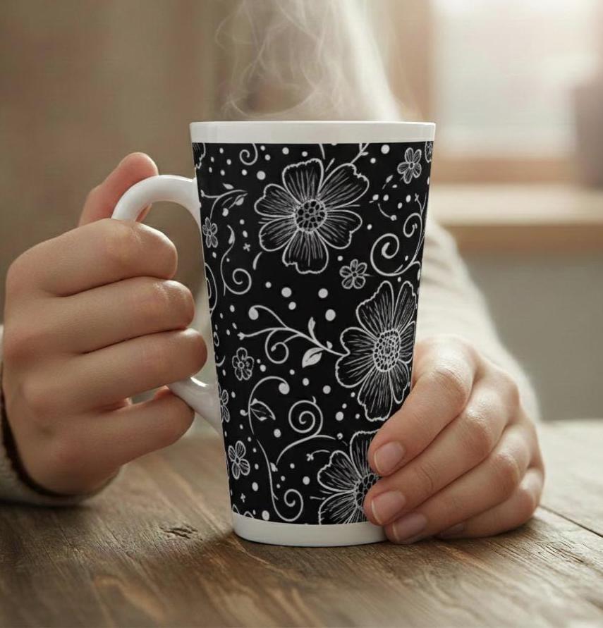 Latte 17oz Ceramic Mug - Coffee or Tea Cup, Extra Tall