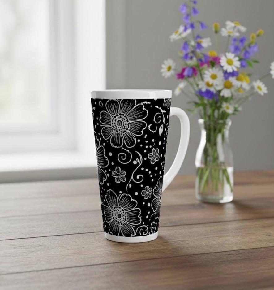 Latte 17oz Ceramic Mug - Coffee or Tea Cup, Extra Tall