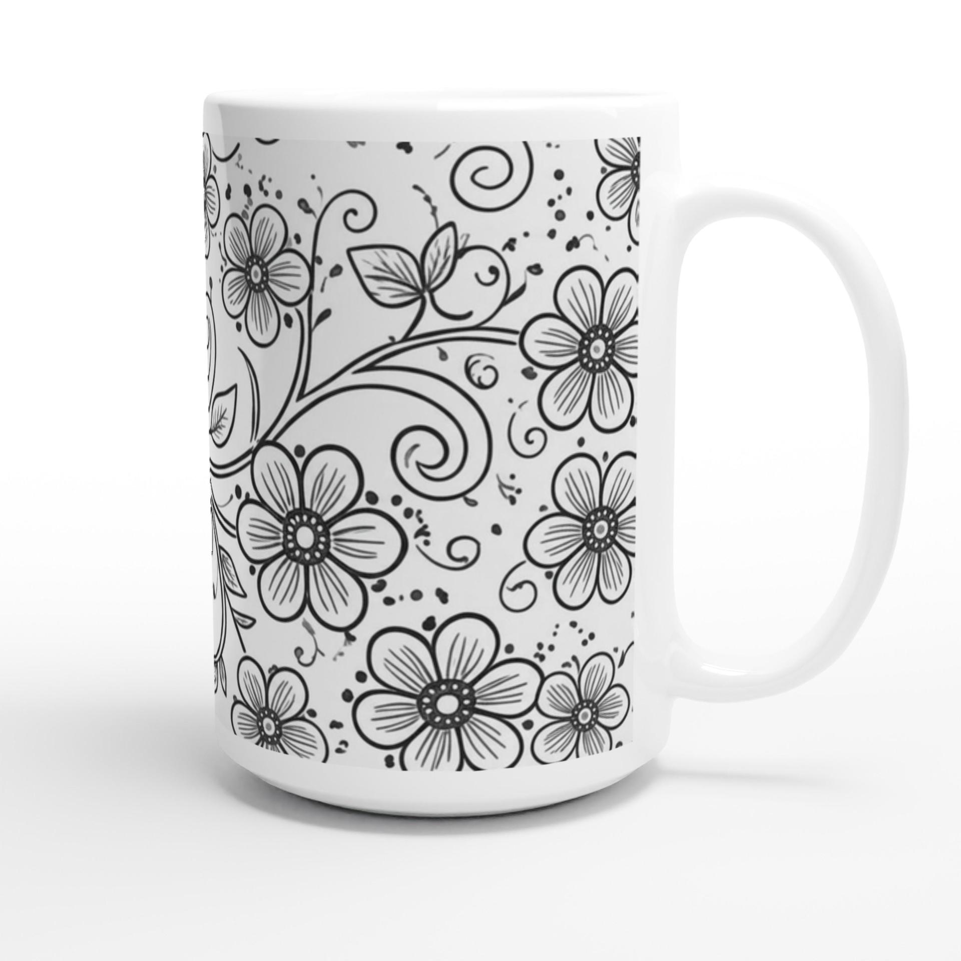 Floral Cups -  Large and Small Ceramic Mug