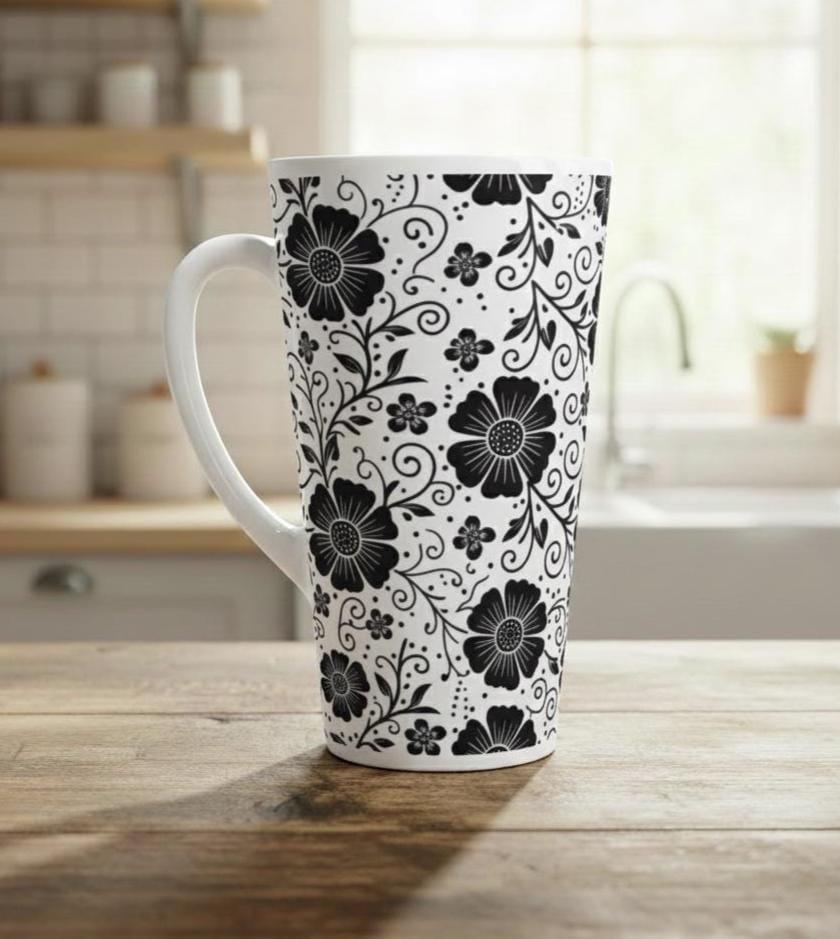 Latte 17oz Ceramic Mug - Coffee or Tea Cup, Extra Tall