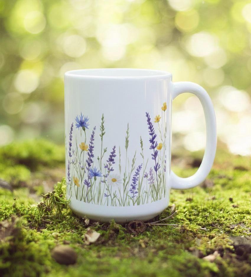 Floral Cups -  Large and Small Ceramic Mugs