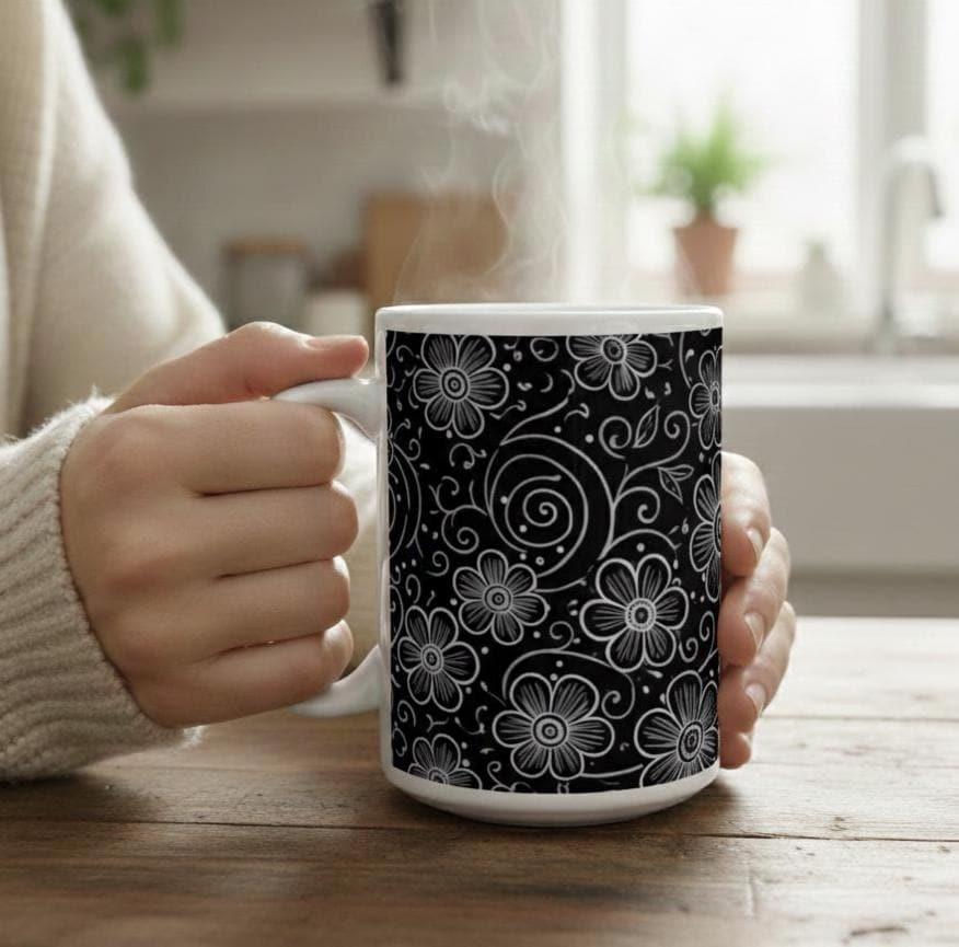 Floral Cups -  Large and Small Ceramic Mugs