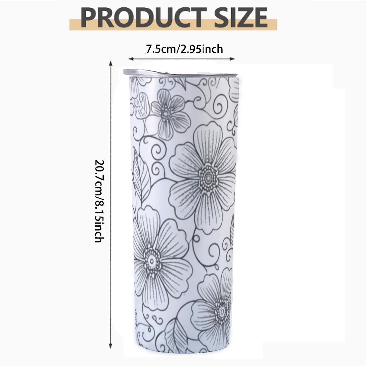 Skinny Tumbler, 20 oz Stainless Steel Insulated Travel Mug