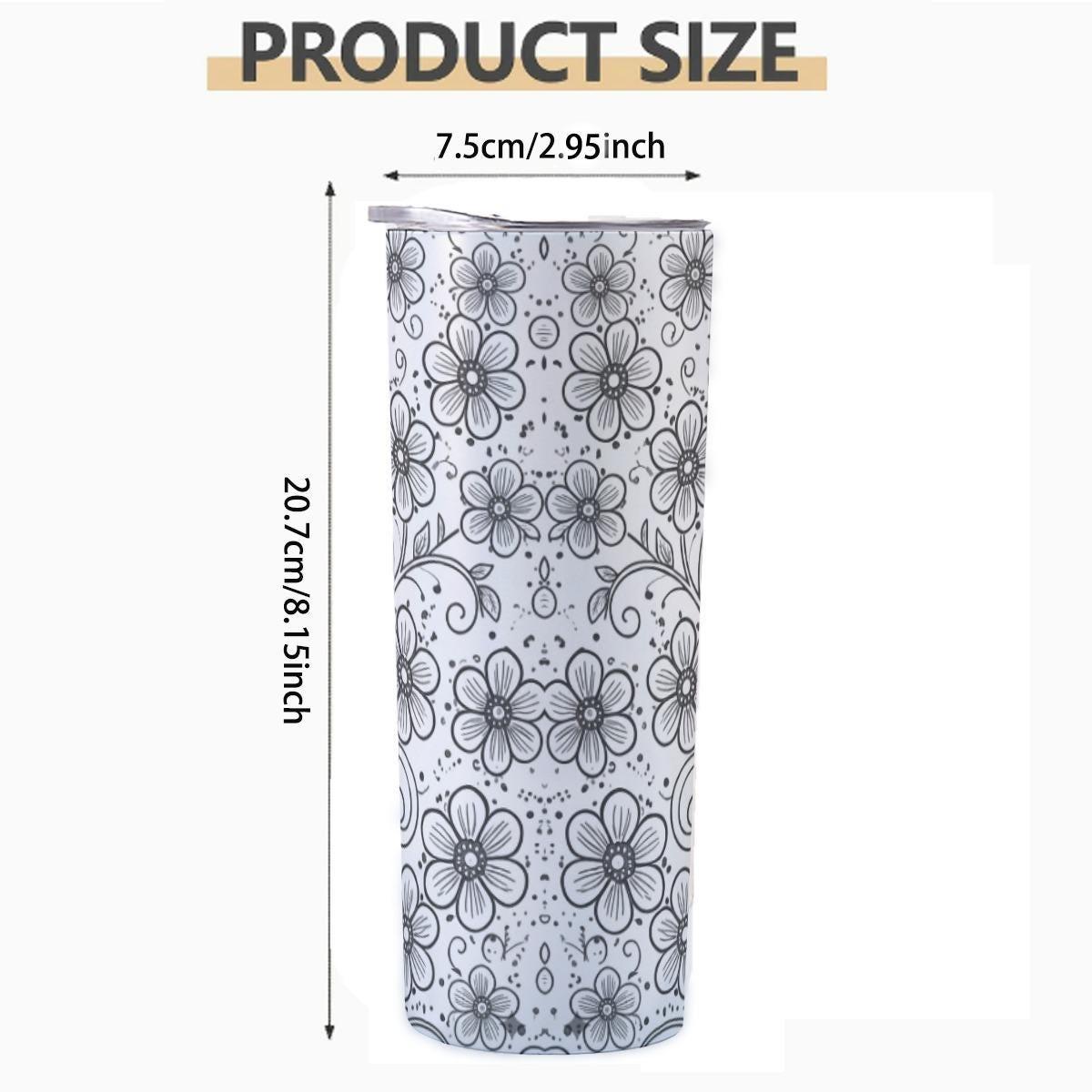 Skinny Tumbler, 20 oz Stainless Steel Insulated Travel Mug