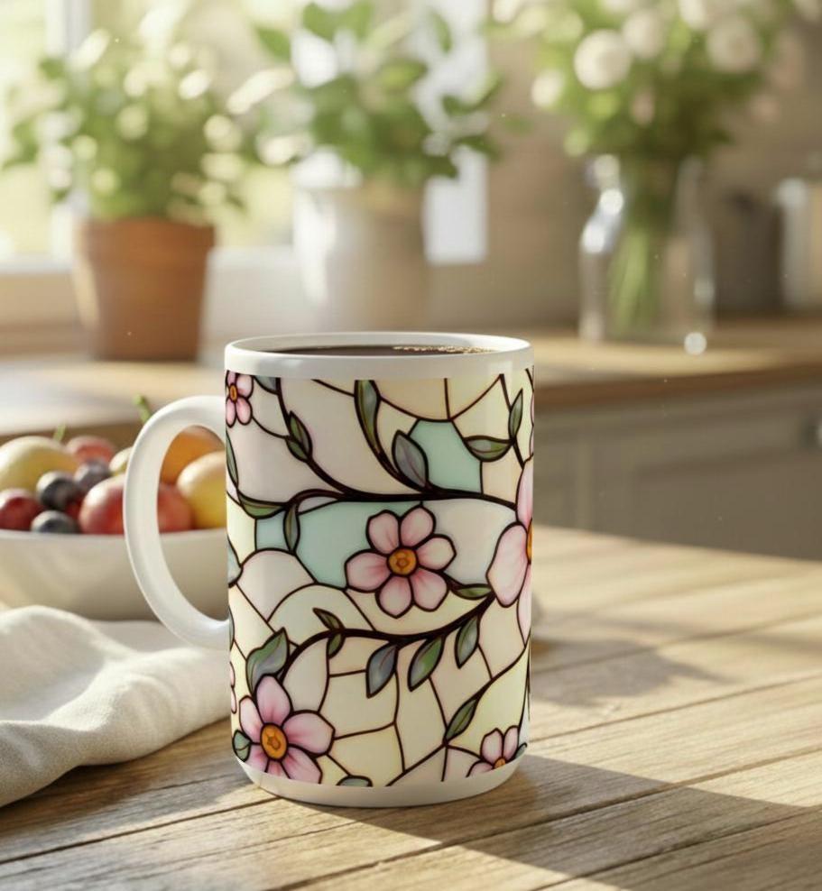 Floral Cups -  Large and Small Ceramic Mug