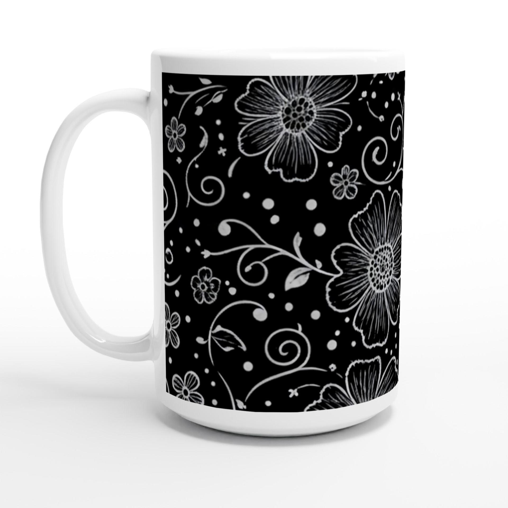 Floral Cups -  Large and Small Ceramic Mugs