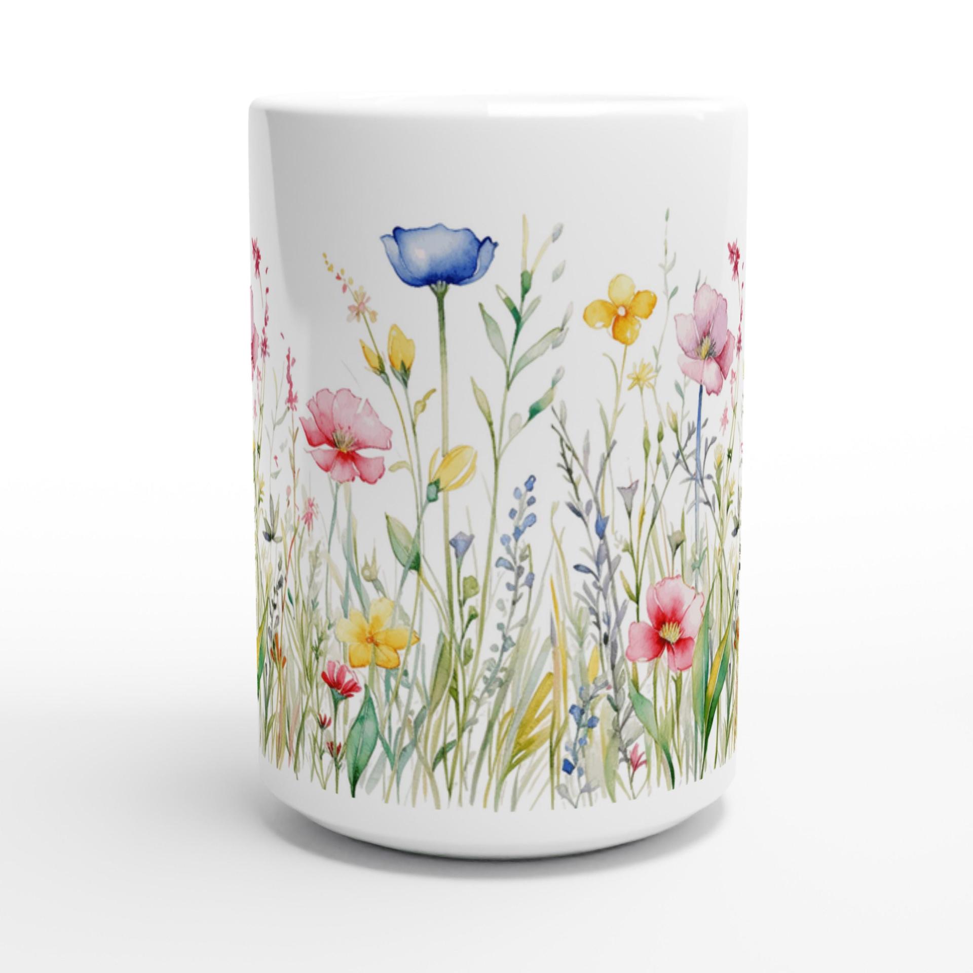 Floral Cups -  Large and Small Ceramic Mugs