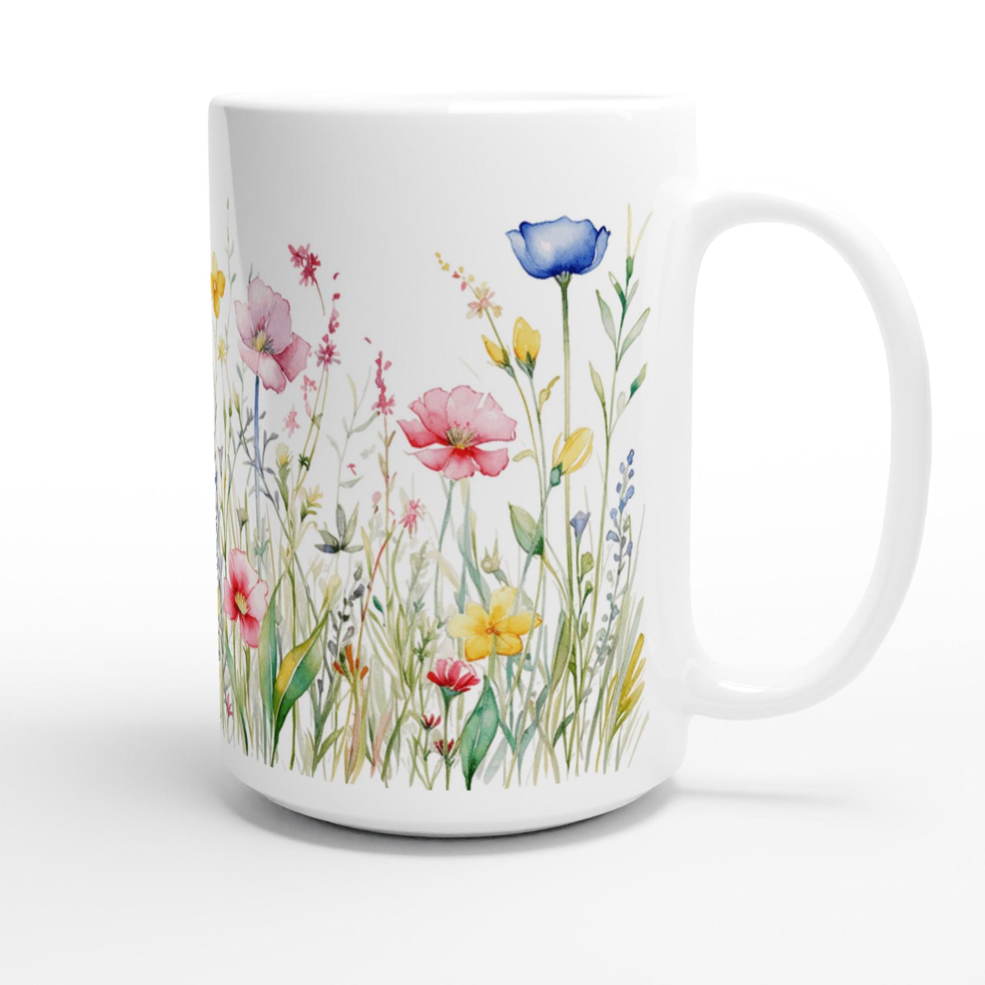 Floral Cups -  Large and Small Ceramic Mugs