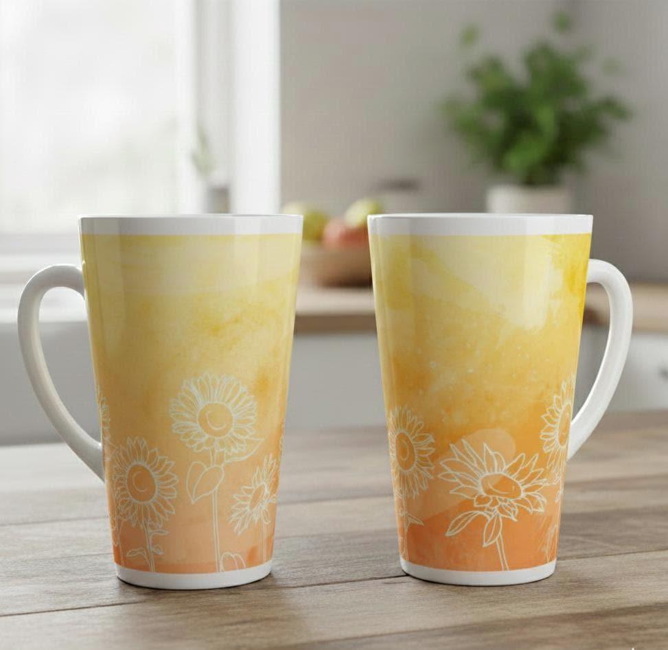 Latte 17oz Ceramic Mug - Coffee or Tea Cup, Extra Tall