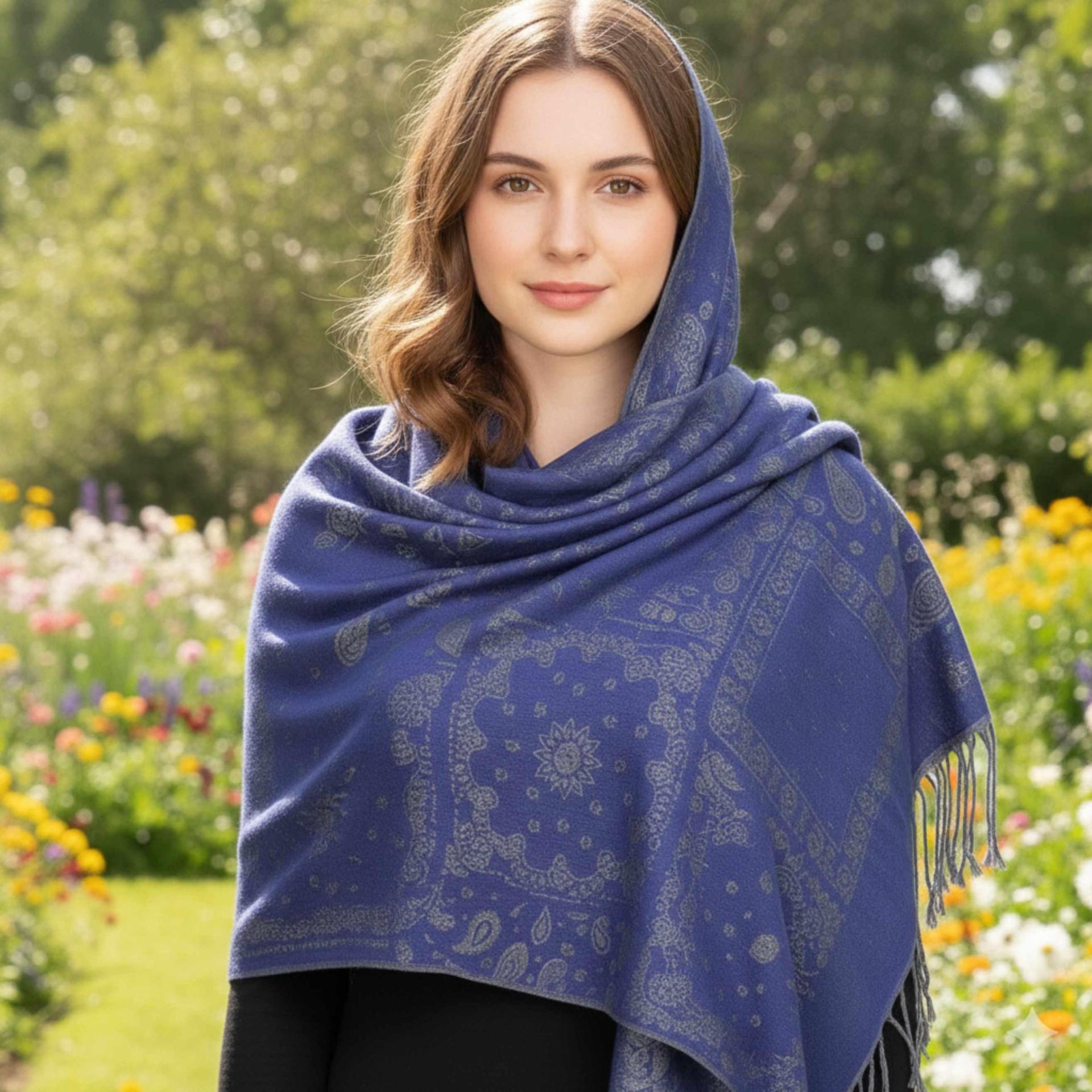 Soft Pashmina Shawl & Scarf for Women, Wide Scarf, Sarong or Head Wraps
