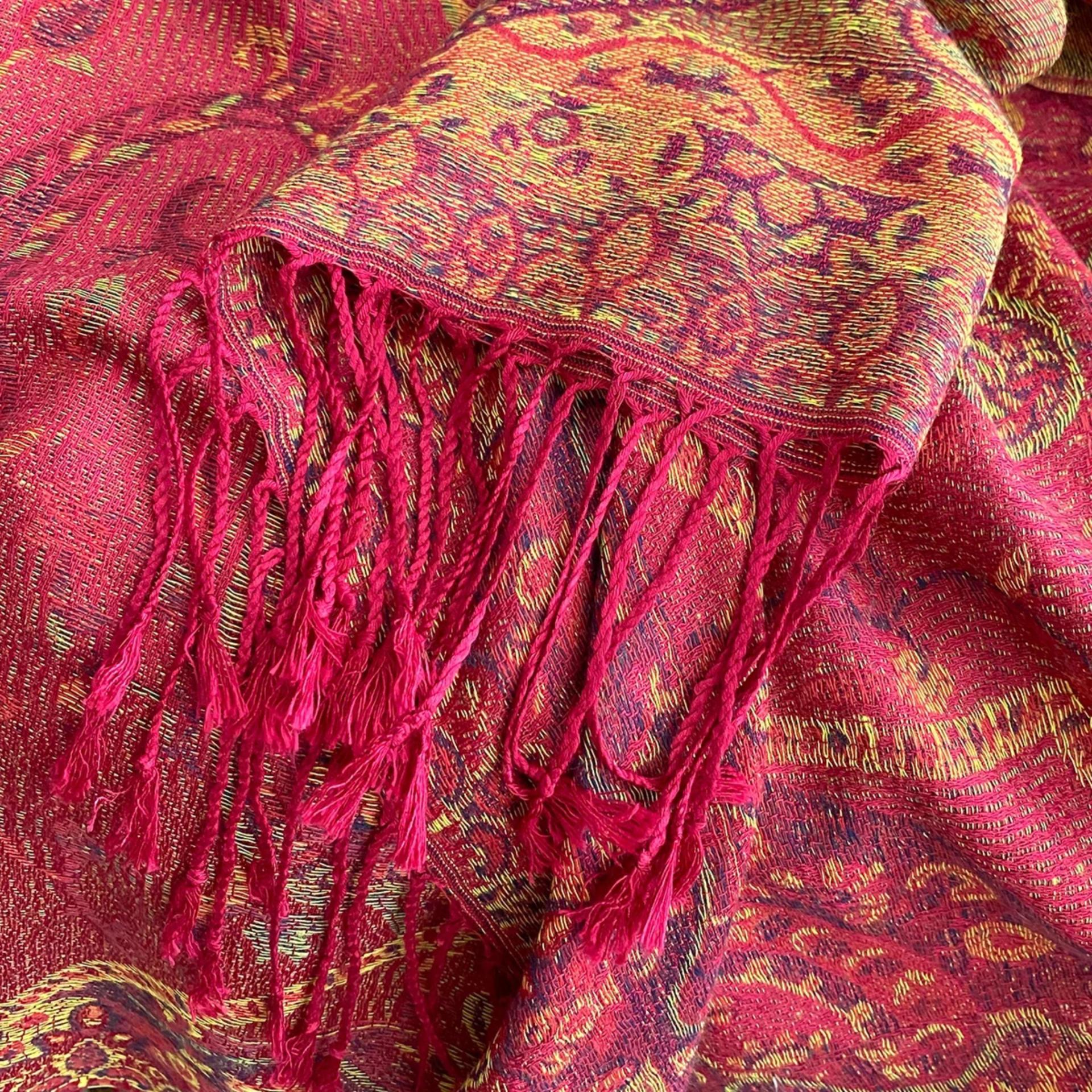 Reversible Soft Pashmina Shawl & Scarf for Women, Jacquard Brocade, Shawl, Sarong or Head Wraps
