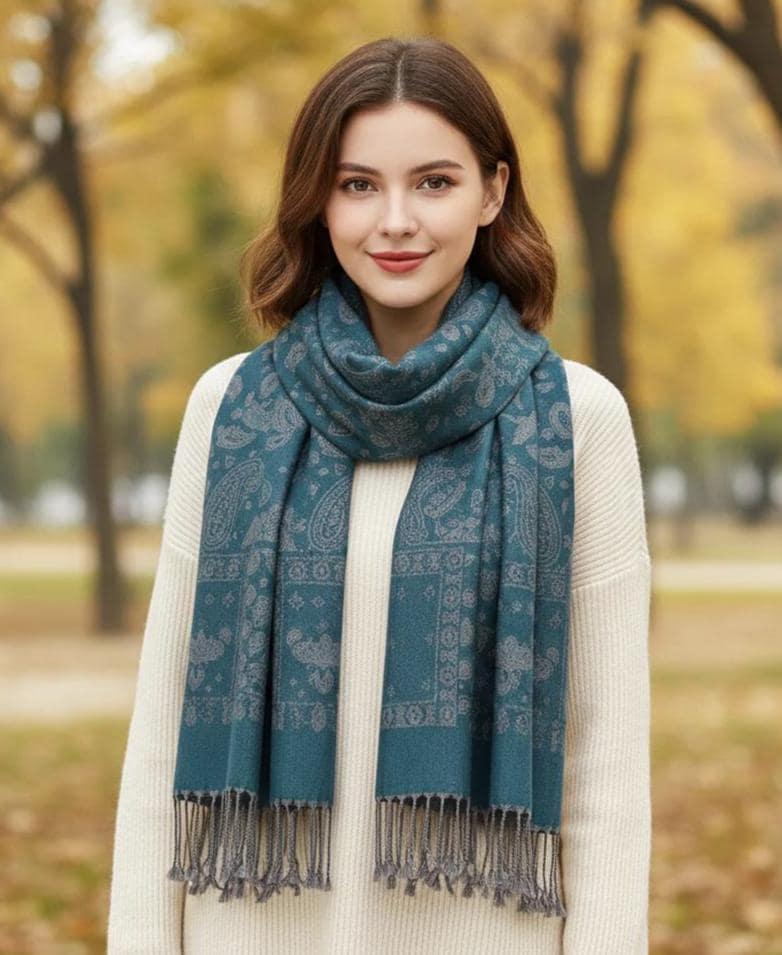 Soft Pashmina Shawl & Scarf for Women, Wide Scarf, Sarong or Head Wraps