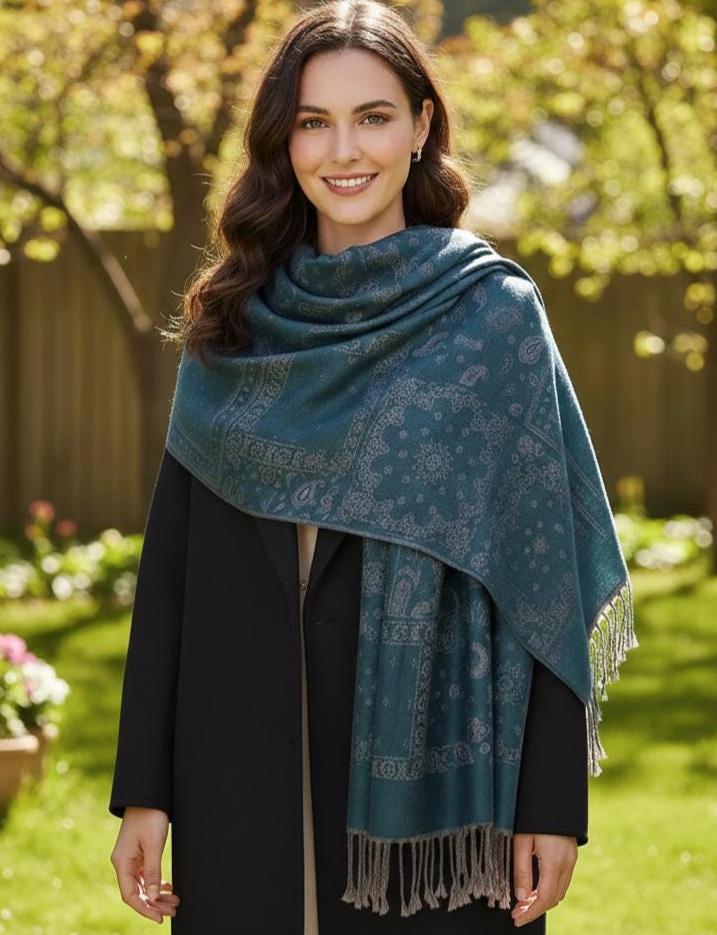 Soft Pashmina Shawl & Scarf for Women, Wide Scarf, Sarong or Head Wraps