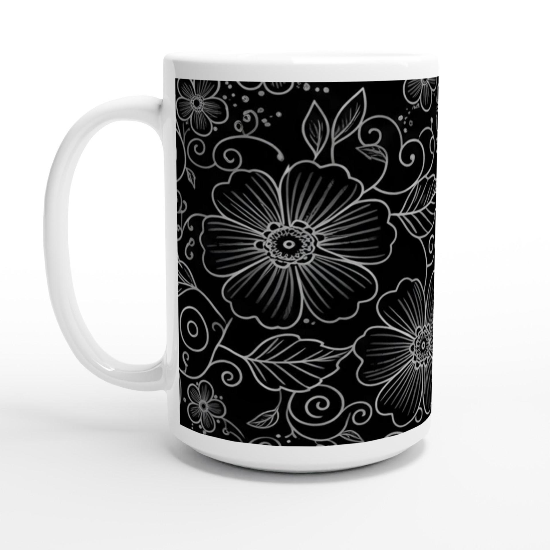 Floral Cups -  Large and Small Ceramic Mugs