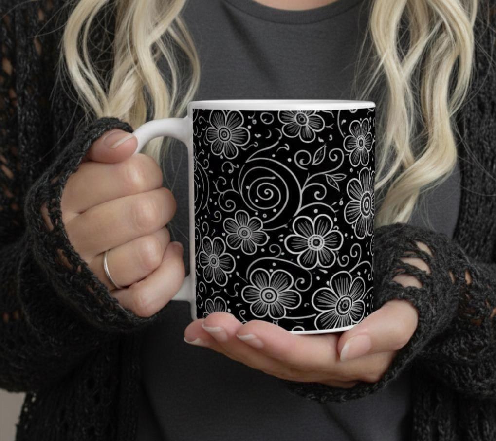 Floral Cups -  Large and Small Ceramic Mugs